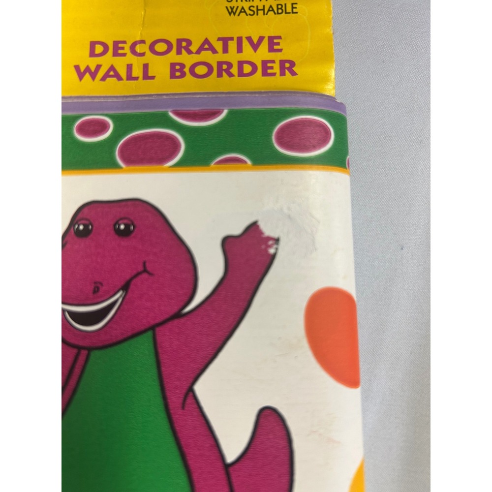 Vintage 1993 Barney the Dinosaur Wall Border Borden 2 Rolls 5 Yards Each WFP91 - Picture 5 of 6
